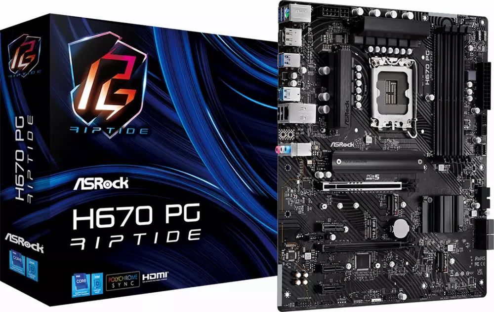 Дънна платка ASRock H670 PG Riptide LGA1700 DDR4