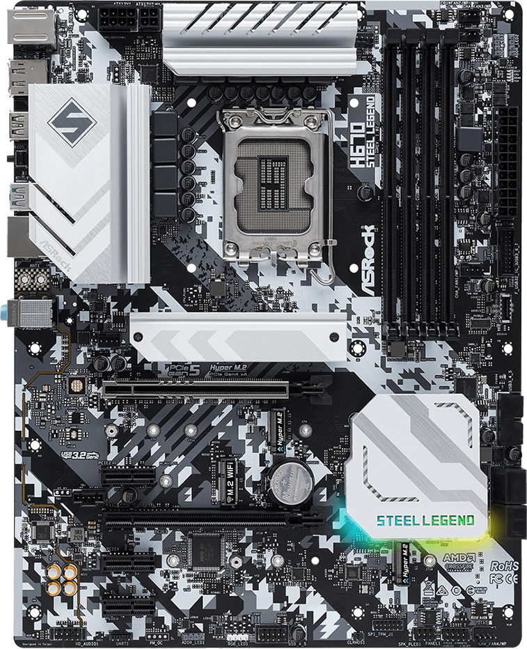 Дънна платка ASRock H670 Steel Legend LGA1700 DDR4