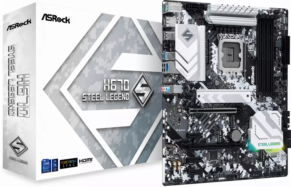 Дънна платка ASRock H670 Steel Legend LGA1700 DDR4