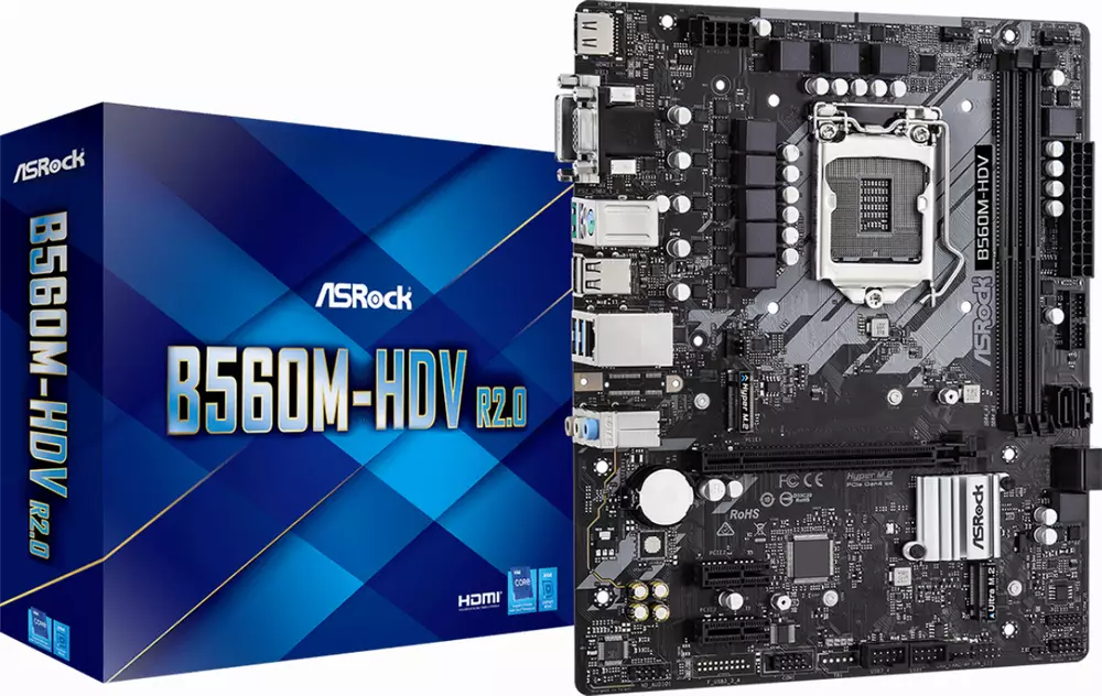 Дънна платка ASRock B560M-HDV R2.0 LGA1200 DDR4 