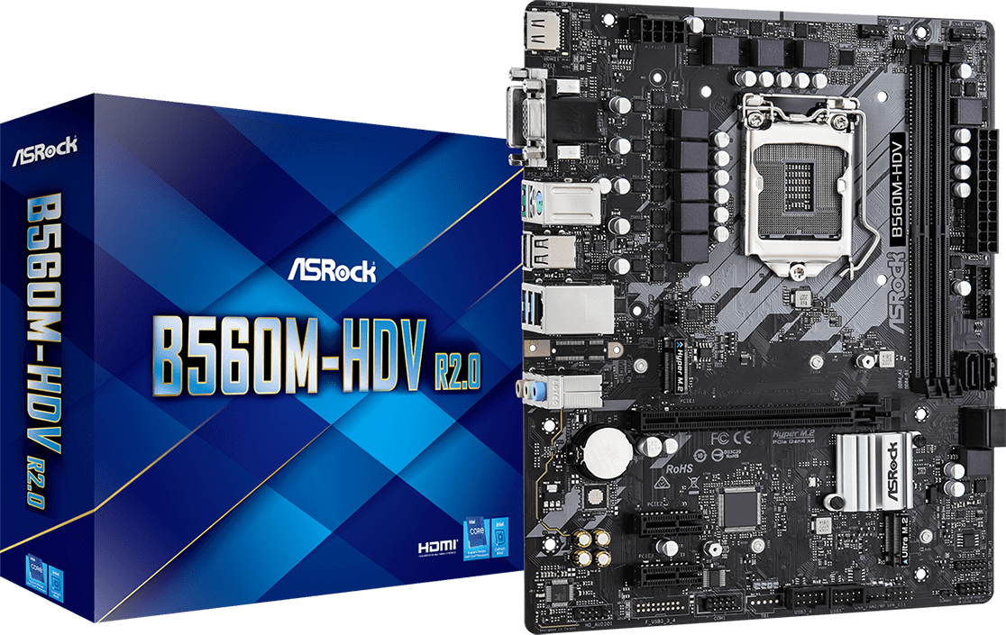 Дънна платка ASRock B560M-HDV R2.0 LGA1200 DDR4 