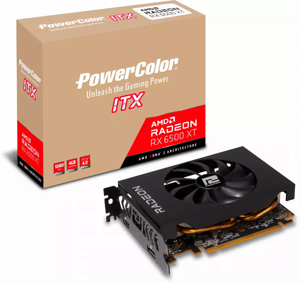 Grafikkarte PowerColor AMD Radeon RX 6500 XT ITX 4GB GDDR6