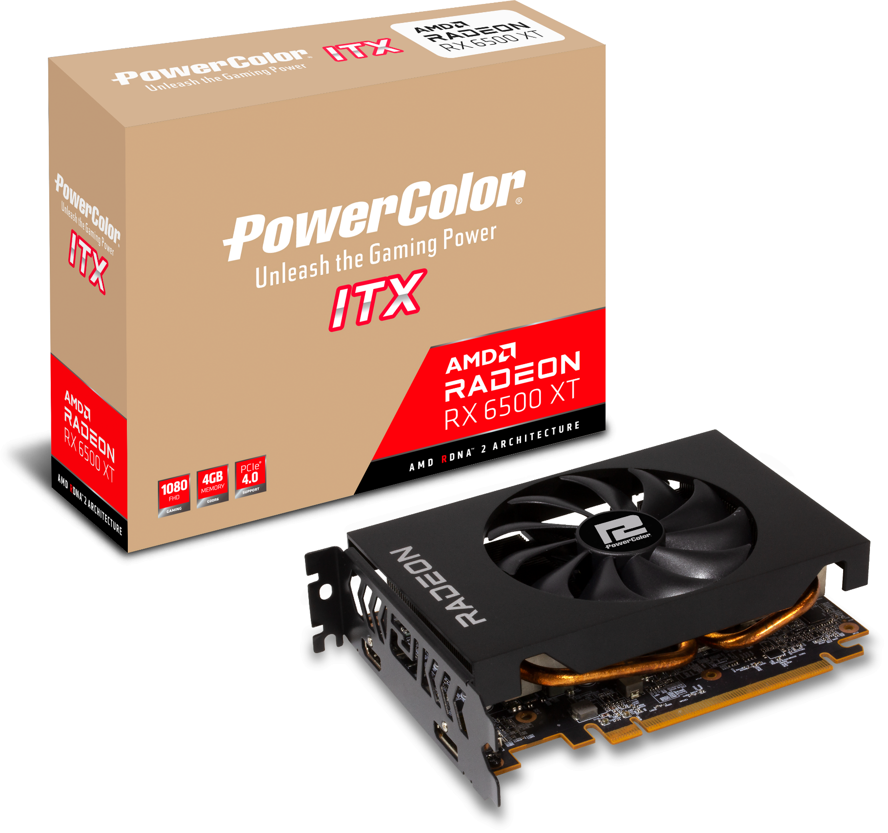 Видео карта PowerColor AMD Radeon RX 6500 XT ITX 4GB GDDR6