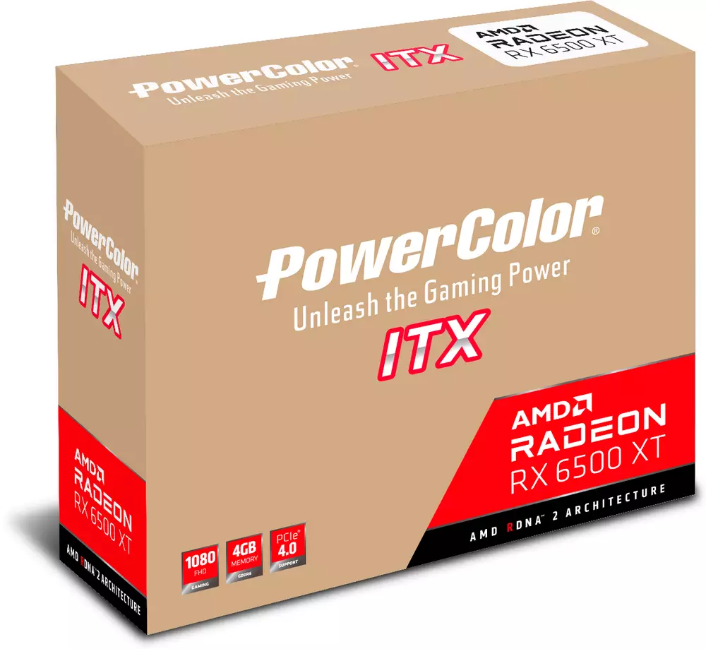 Видео карта PowerColor AMD Radeon RX 6500 XT ITX 4GB GDDR6