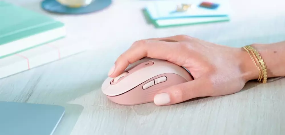 Ratón Logitech Signature M650 L Wireless Rose - 910-006237