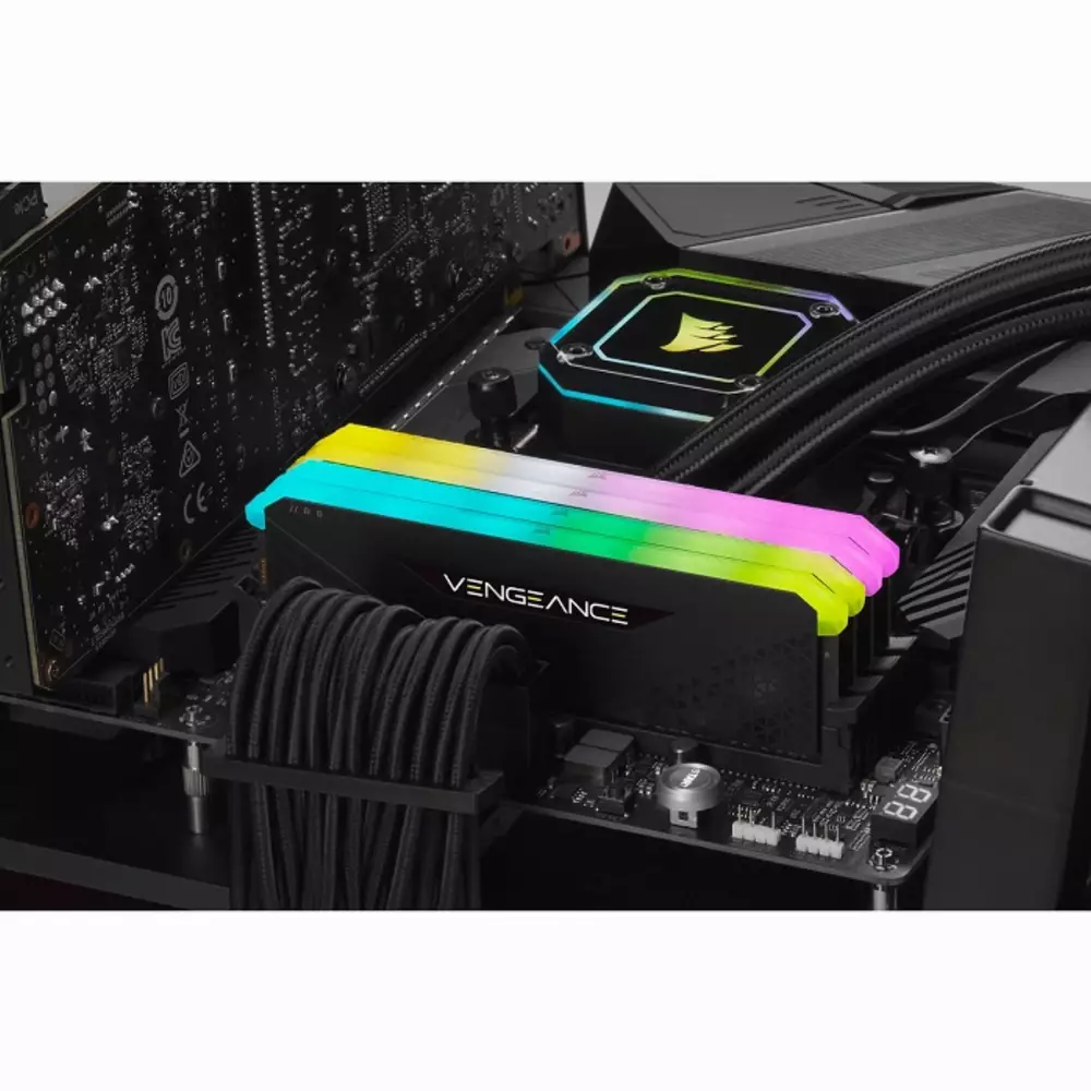 Памет Corsair Vengeance RGB RS 32GB (2x16GB) DDR4 3600MHz CL18 Black - CMG32GX4M2D3600C18