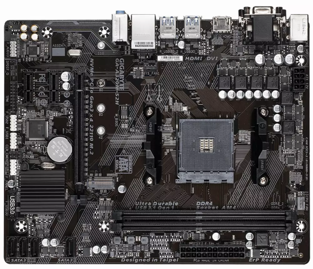 Дънна платка Gigabyte A320M-S2H rev 3.1 AM4