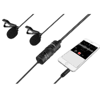 Микрофон брошка 2 броя BOYA BY-M1DM, 3.5mm жак
