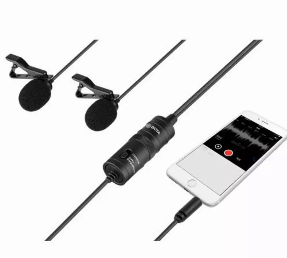 Микрофон брошка 2 броя BOYA BY-M1DM, 3.5mm жак
