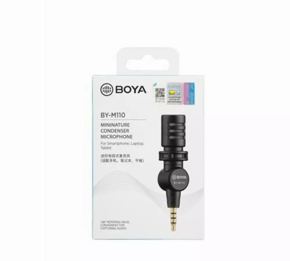 Микрофон BOYA BY-M110 компактен, 3.5mm жак