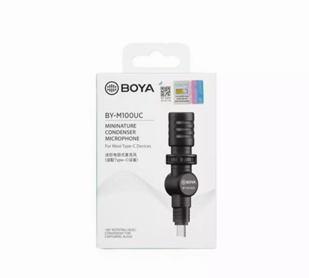 Микрофон BOYA BY-M100UC компактен, USB-C, Android