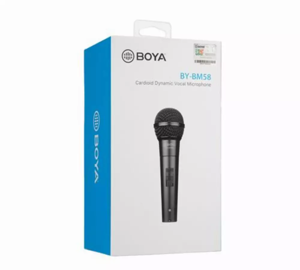 Ръчен микрофон BOYA BY-BM58 - динамичен, вокален, XLR
