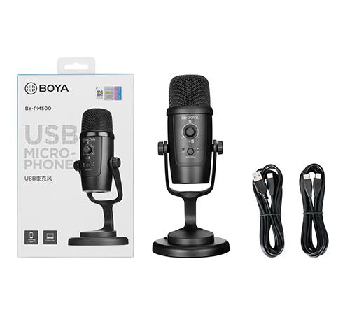 Настолен микрофон BOYA BY-PM500, USB-A/USB-C