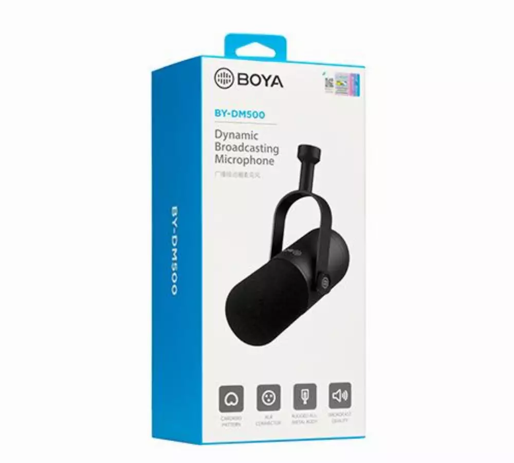 Настолен микрофон BOYA BY-DM500 - динамичен, XLR