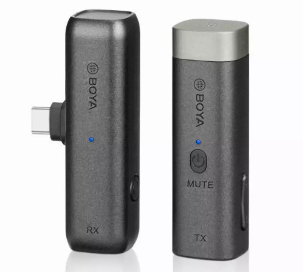 Безжичен микрофон брошка BOYA BY-WM3U, USB-C, комплект предавател и приемник