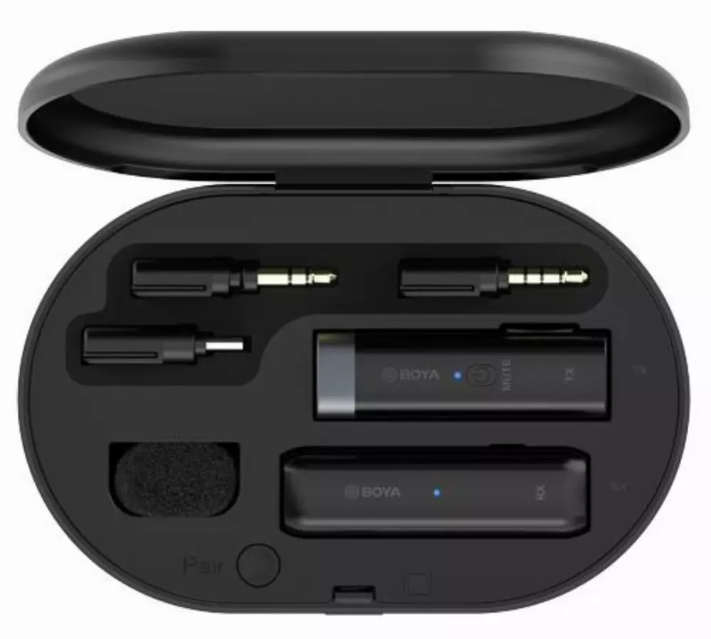 Безжичен микрофон брошка BOYA BY-WM3U, USB-C, комплект предавател и приемник