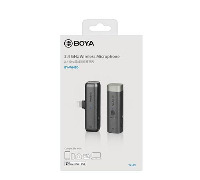 Безжичен микрофон брошка BOYA BY-WM3D, Lightning, комплект предавател и приемник