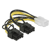 Кабел PCI Express power 6 pin женско > 2 x 8 pin мъжко