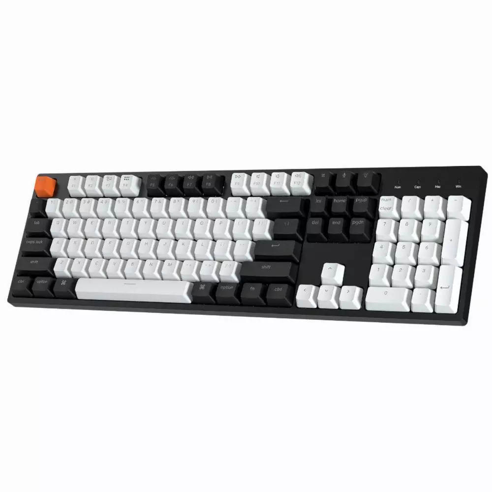 Геймърска клавиатура Keychron C2 Hot-Swappable Full-Size Gateron G Pro Brown Switch White LED ABS
