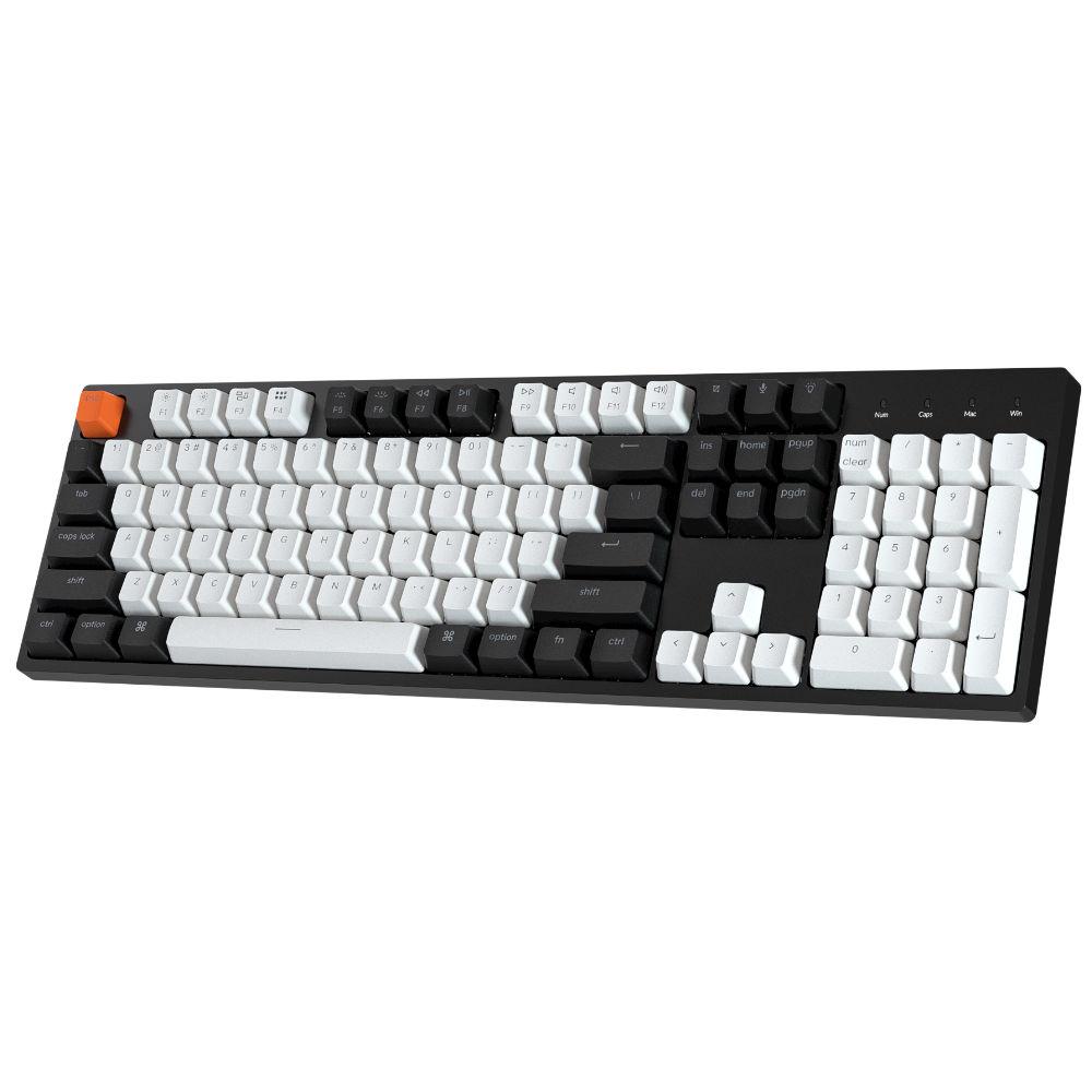 Геймърска клавиатура Keychron C2 Full-Size Gateron G Pro Brown Switch White LED ABS