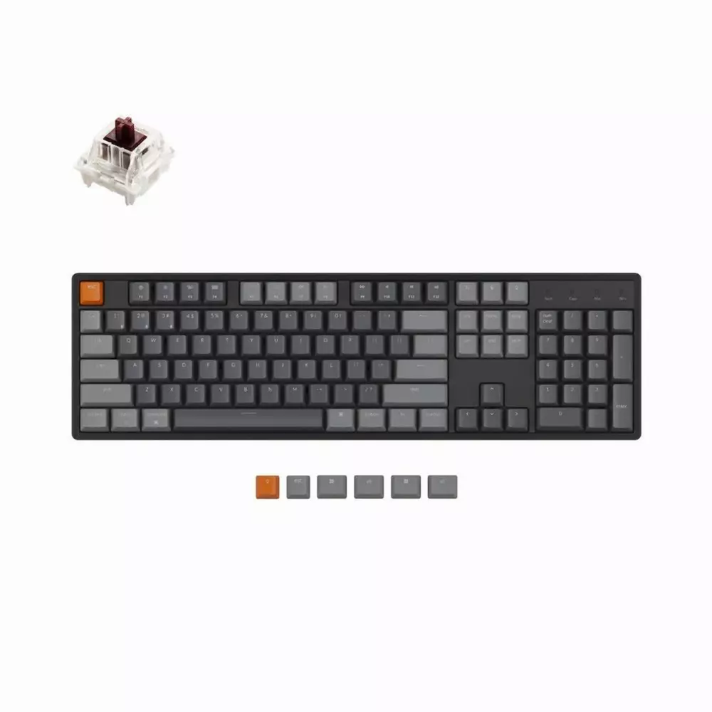 Безжична геймърска клавиатура Keychron K10 Hot-Swappable Full-Size Gateron Brown Switch RGB LED ABS