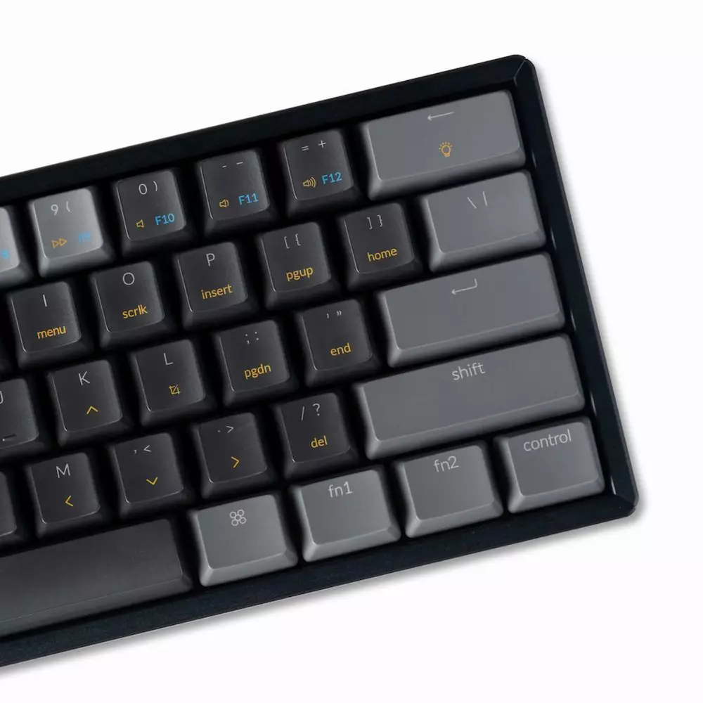 Безжична геймърска клавиатура Keychron K12 Hot-Swappable 60% Gateron Brown Switch RGB LED ABS