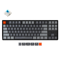 Безжична геймърска клавиатура Keychron K8 Aluminum Hot-Swappable TKL Gateron Blue Switch RGB LED ABS