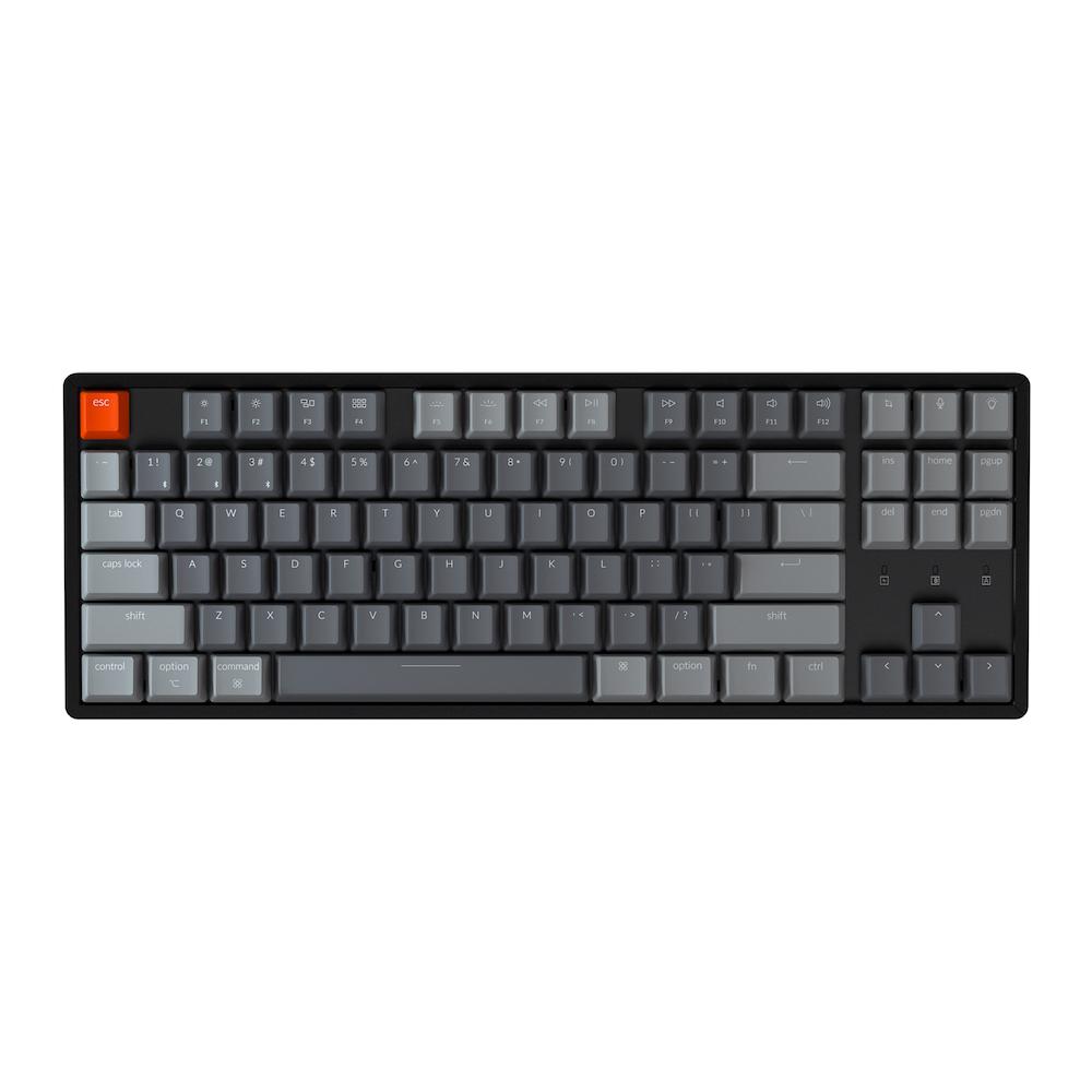 Безжична геймърска клавиатура Keychron K8 Aluminum Hot-Swappable TKL Gateron Blue Switch RGB LED ABS