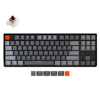 Безжична геймърска клавиатура Keychron K8 Aluminum Hot-Swappable TKL Gateron Brown Switch RGB LED ABS