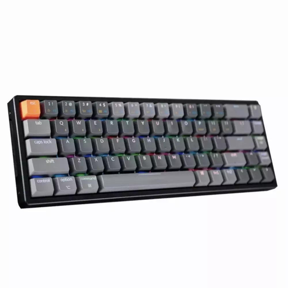 Ασύρματο πληκτρολόγιο παιχνιδιών Keychron K6 Hot-Swappable 65% Red Switch RGB LED ABS