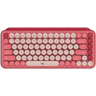Πληκτρολόγιο Logitech POP Wireless Mechanical Keyboard Emoji Keys Heartbreaker Rose - 920-010737