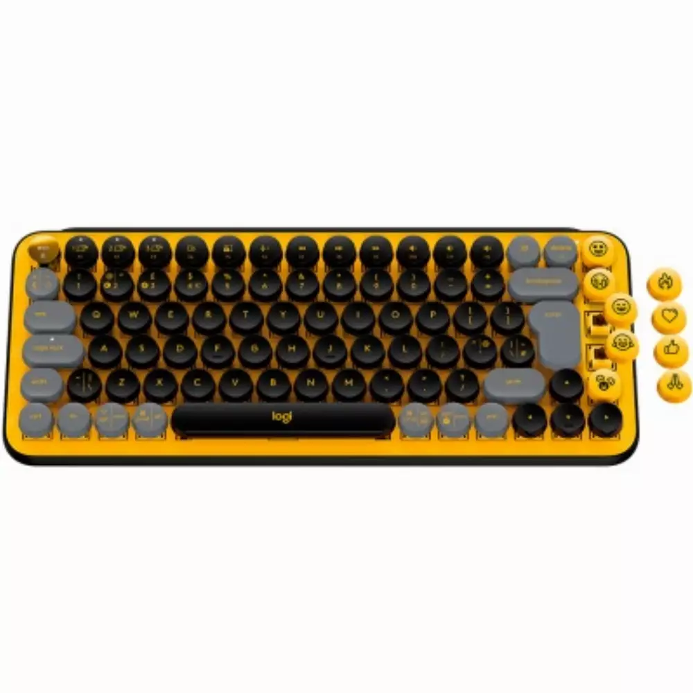 Клавиатура Logitech POP Wireless Mechanical Keyboard Emoji Keys Blast Yellow - 920-010735