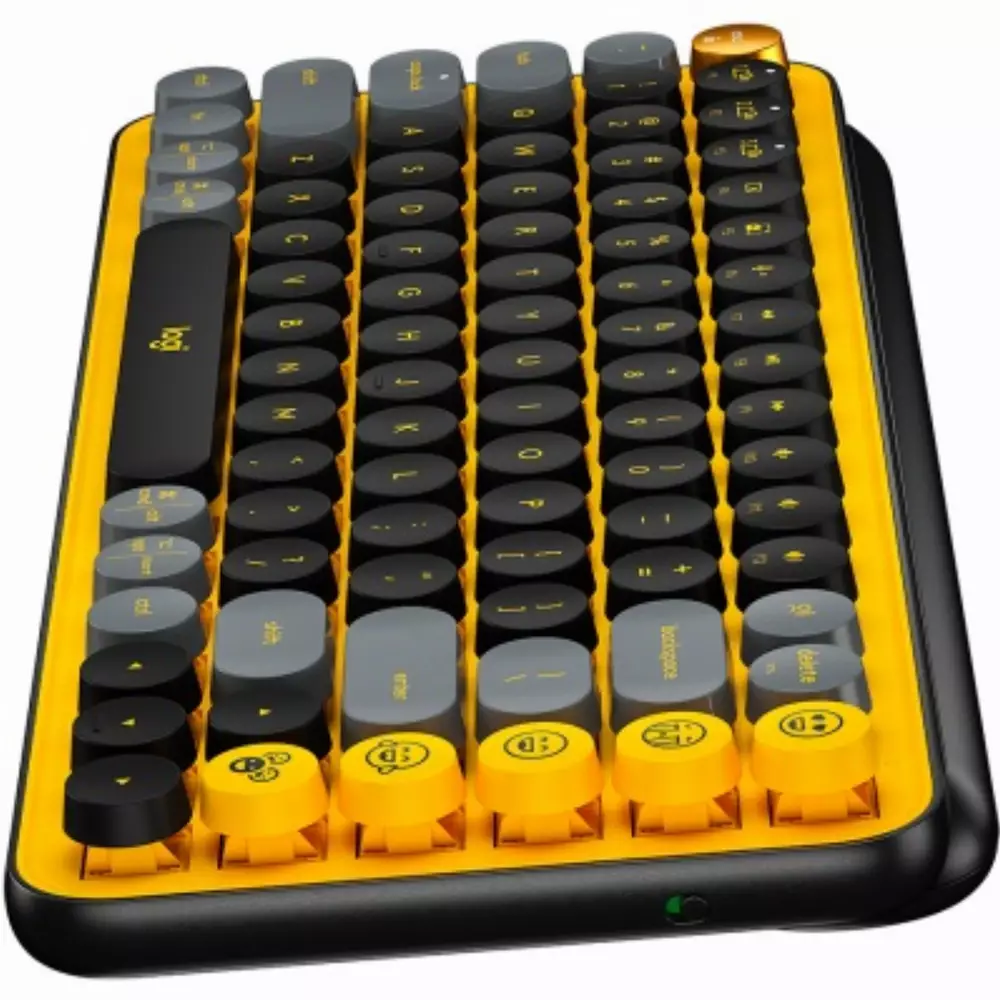 Клавиатура Logitech POP Wireless Mechanical Keyboard Emoji Keys Blast Yellow - 920-010735