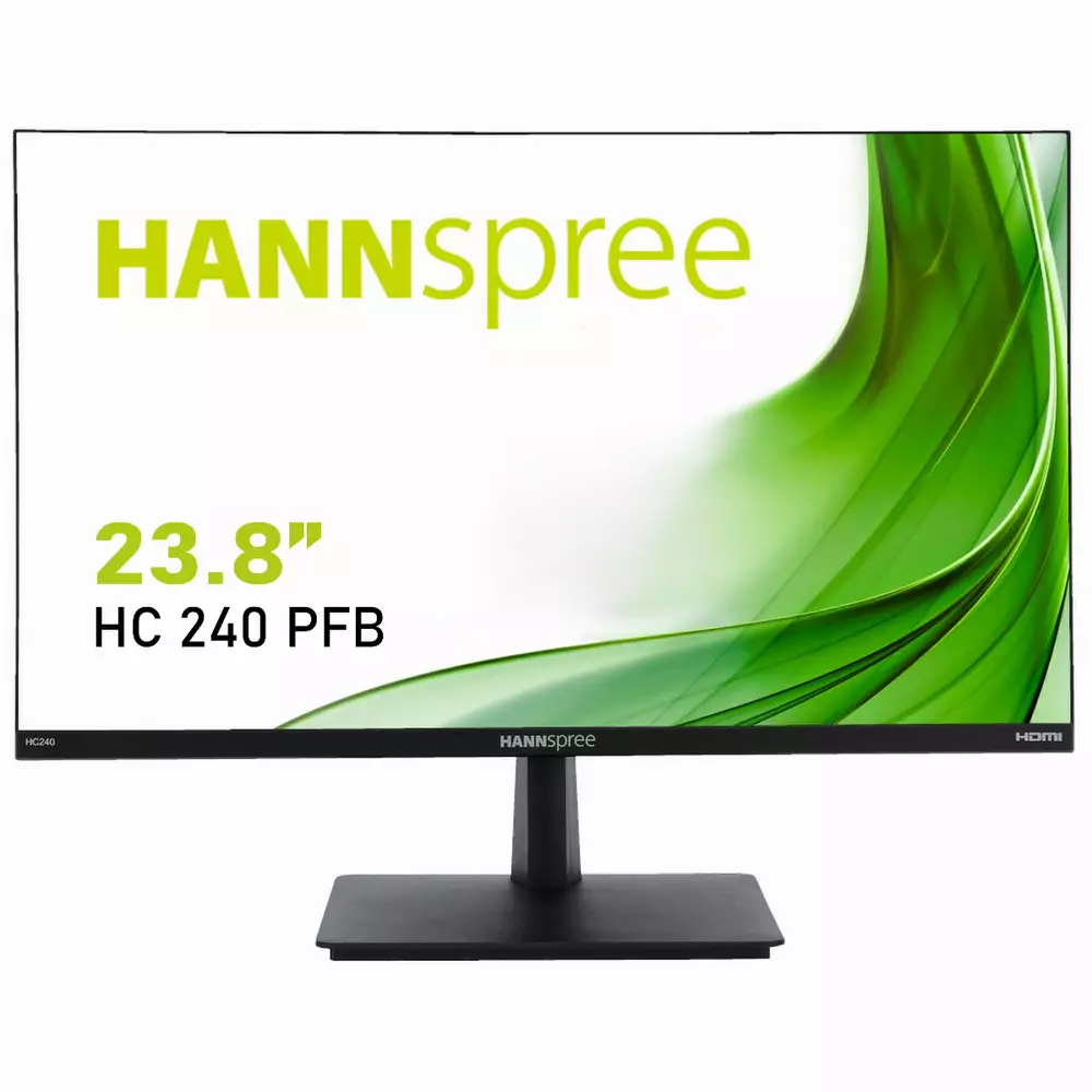 Монитор HANNSPREE HC240PFB 23.8", IPS, FHD 1920x1080, D-Sub, HDMI, DP, Черен