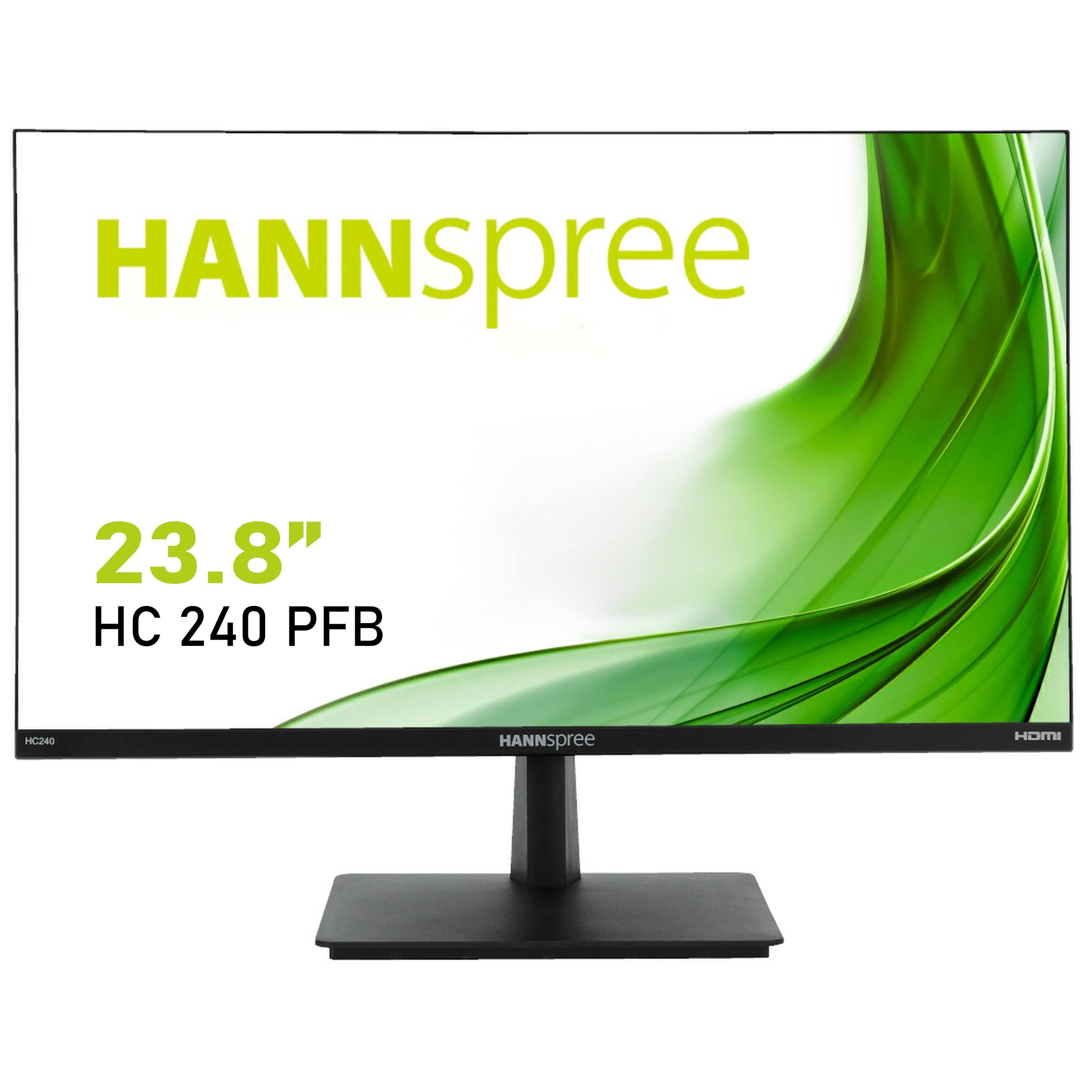 Монитор HANNSPREE HC240PFB 23.8", IPS, FHD 1920x1080, D-Sub, HDMI, DP, Черен