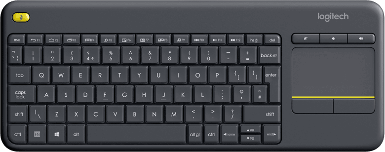 Клавиатура с тъчпад Logitech Wireless Touch K400 Plus Black - 920-007145