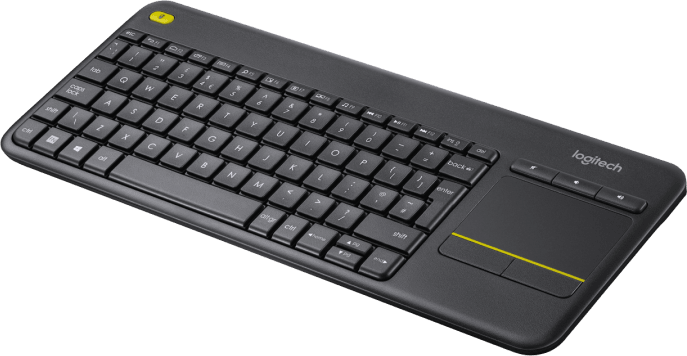 Клавиатура с тъчпад Logitech Wireless Touch K400 Plus Black - 920-007145