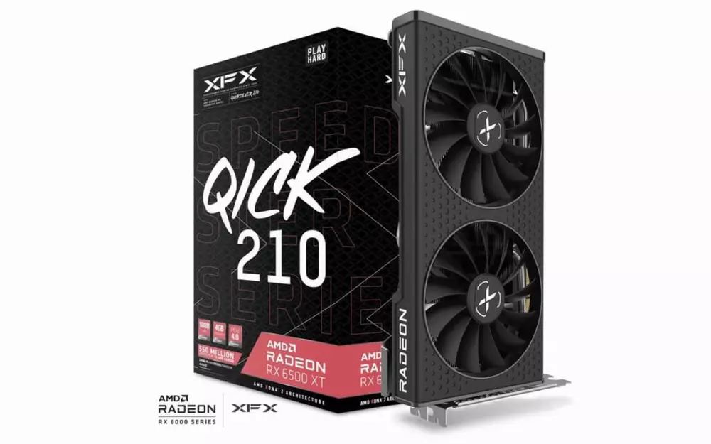 Видео карта XFX Speedster QICK 210 AMD Radeon RX 6500 XT Core 4GB - RX-65XT4DBDQ