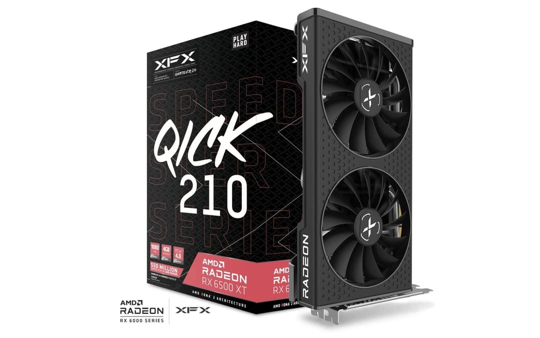 Видео карта XFX Speedster QICK 210 AMD Radeon RX 6500 XT Core 4GB - RX-65XT4DBDQ