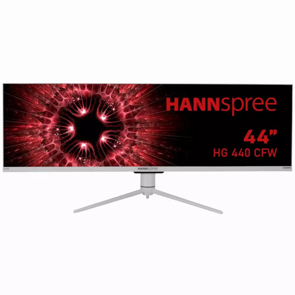 Геймърски монитор HANNSPREE HG 440 CFW, Double Full HD, UltraWide, Извит, 43.8 inch, 120 Hz, HDMI, DP, USB-C, Черен