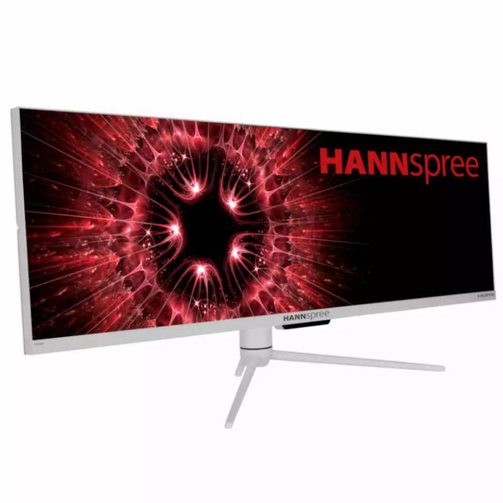 Геймърски монитор HANNSPREE HG 440 CFW, Double Full HD, UltraWide, Извит, 43.8 inch, 120 Hz, HDMI, DP, USB-C, Черен