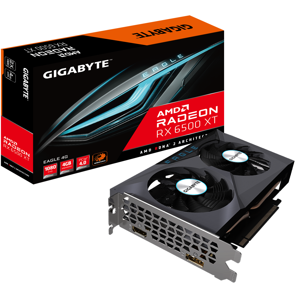 Видео карта Giabyte AMD Radeon RX 6500 XT EAGLE 4GB GDDR6