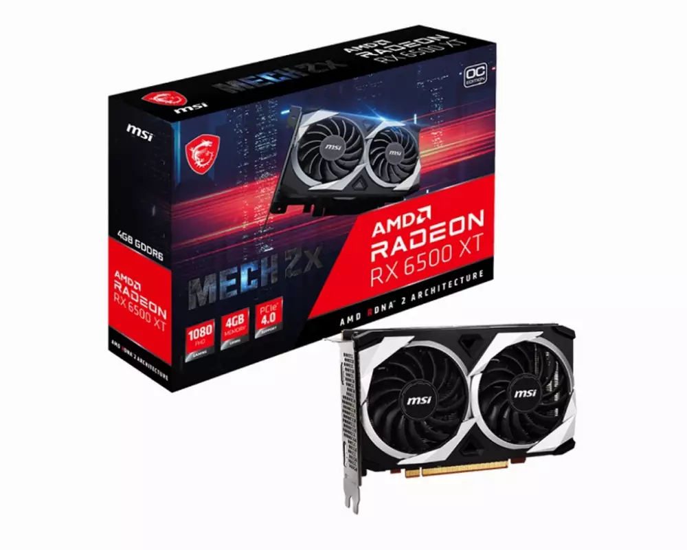 Видео карта MSI AMD Radeon RX 6500 XT MECH 2X 4G OC GDDR6