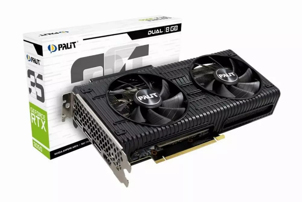 Видео карта Palit GeForce RTX 3050 DUAL 8GB - NE63050019P1-190AD