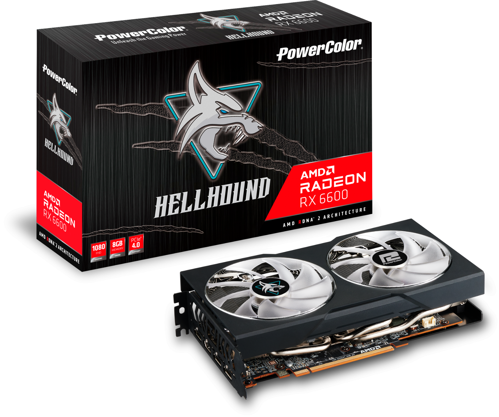 Видео карта PowerColor HellHound Radeon RX 6600 8GB GDDR6