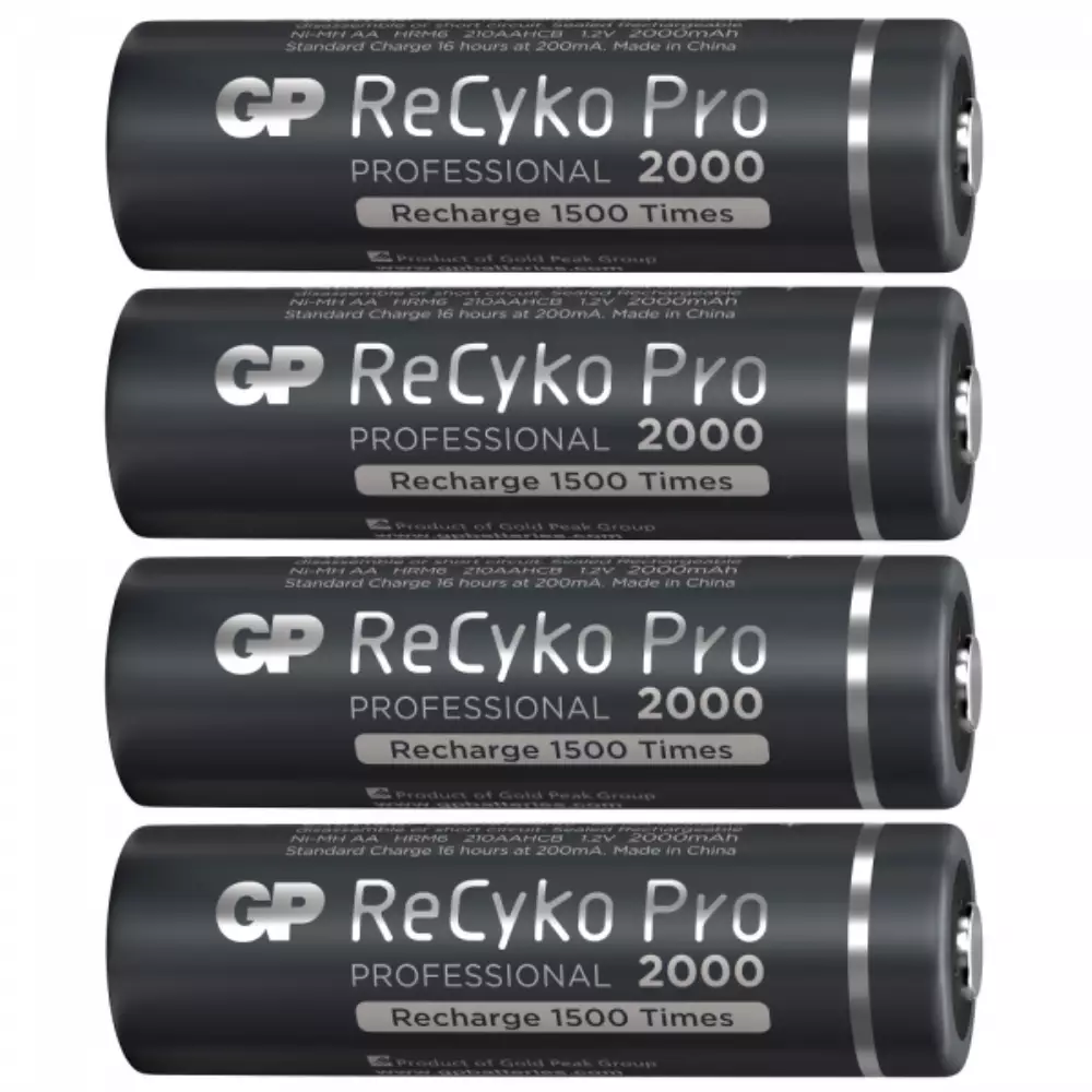 Акумулаторна Батерия GP R6 AA 2100mAh RECYKO + PRO 210AAHCB-EB4 NiMH /до 1500 цикъла/  4 бр. в опаковка GP