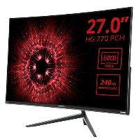Mонитор HANNSPREE HG 270 PCH TFT 27" Curved, VA, FHD 1920x1080, 240Hz, DP, HDMI, USB, Black