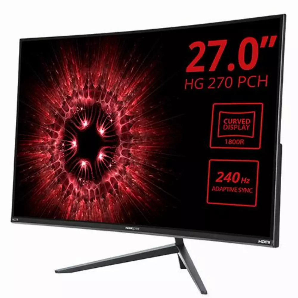 Mонитор HANNSPREE HG 270 PCH TFT 27" Curved, VA, FHD 1920x1080, 240Hz, DP, HDMI, USB, Black