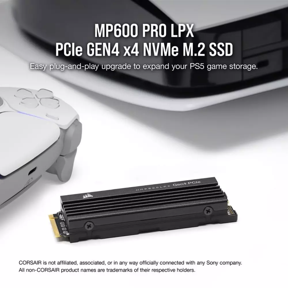 Диск SSD Corsair MP600 PRO LPX 2TB M.2 2280 PCIe Gen4 x4 NVMe PS5 - CSSD-F2000GBMP600PLP