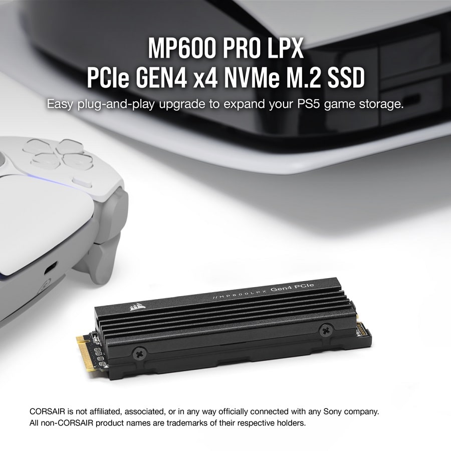 Диск SSD Corsair MP600 PRO LPX 2TB M.2 2280 PCIe Gen4 x4 NVMe PS5 - CSSD-F2000GBMP600PLP